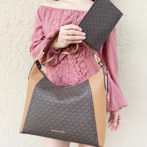 Michael Kors Large top Zip Hono Free Zip Pouch - Picture 2 of 7